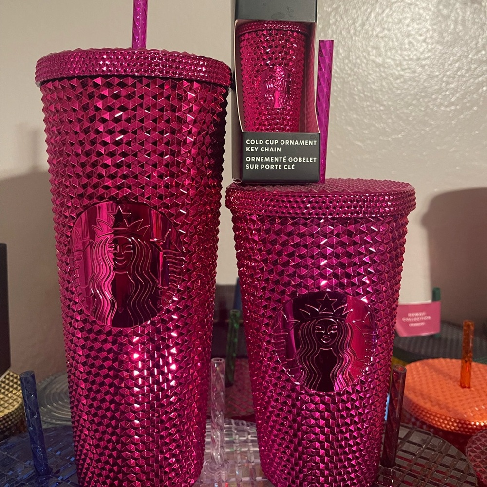 Starbucks studded pink set
